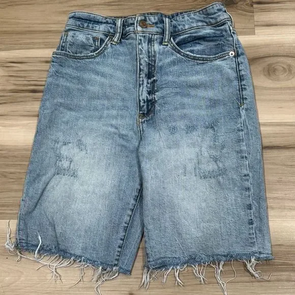 Anthropologie Pilcro Denim Bermuda Shorts Women’s 25 - Picture 2 of 6